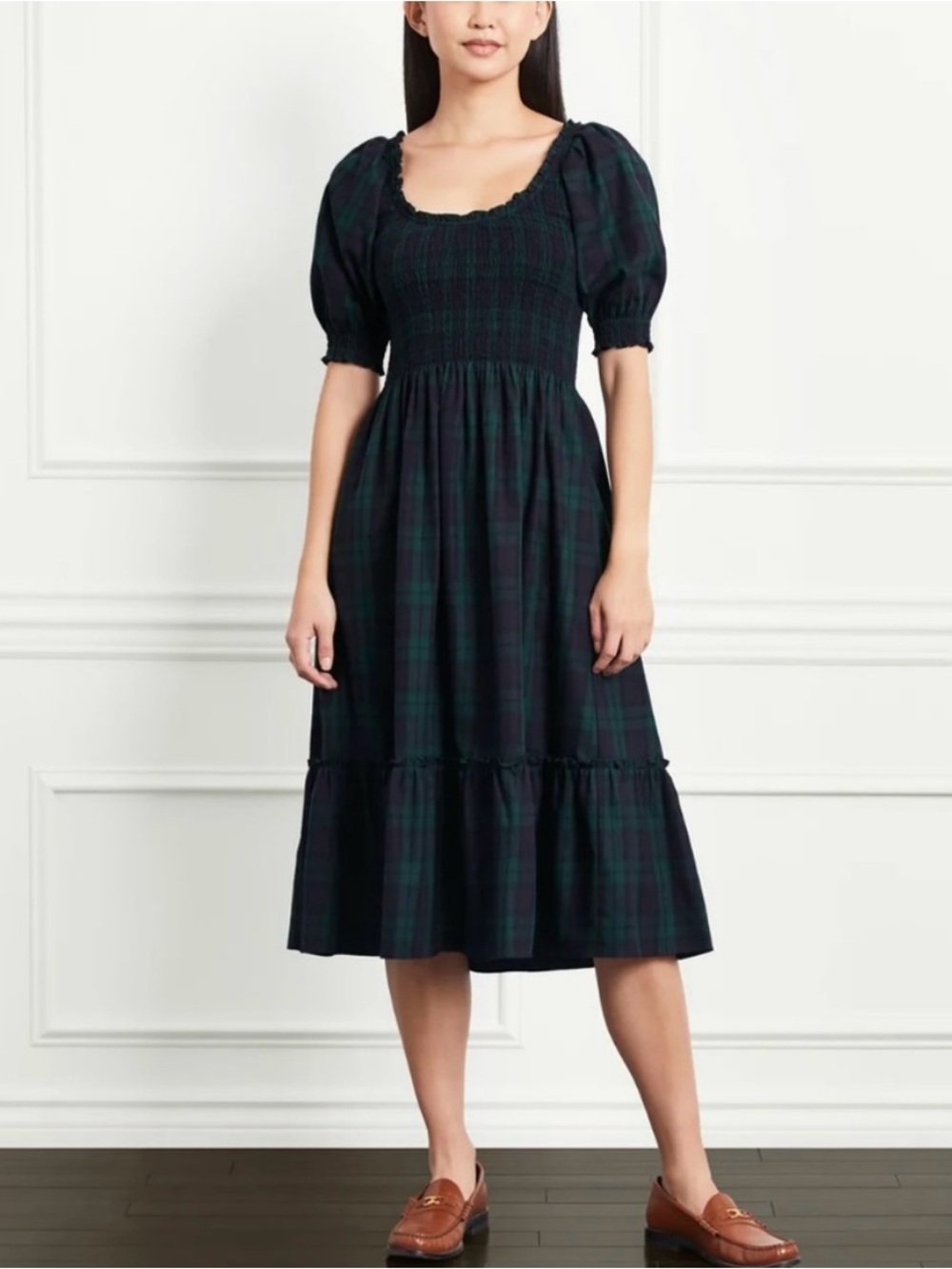 Hill House Home Louisa Nap Dress in Blackwatch Tartan - Size XL